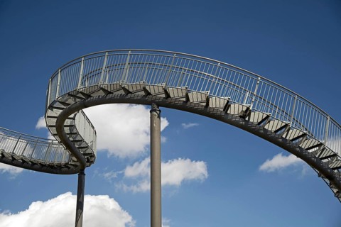 Landmark Tiger & Turtle - Magic Mountain by Heike Mutter and Ulrich Genth, walk-in sculpture in the