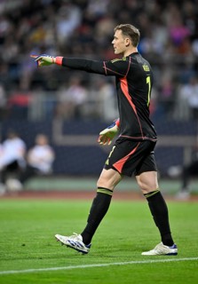 Manuel Neuer GER (01) Gesture Gesture, Max Morlock Stadium, Nuremberg, Bavaria, Germany, Europe