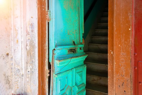 Scenic colorful Old Havana streets in historic city center (Havana Vieja) near Paseo El Prado and