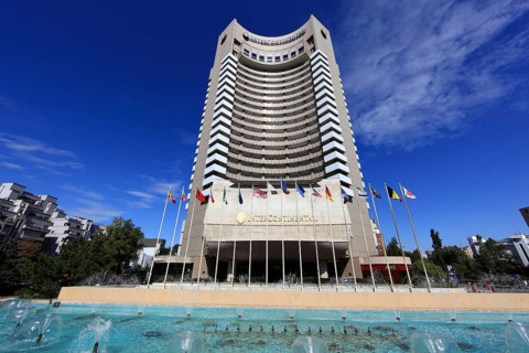 In the centre, the Hotel Intercontinental, Bucharest, Romania, Europe