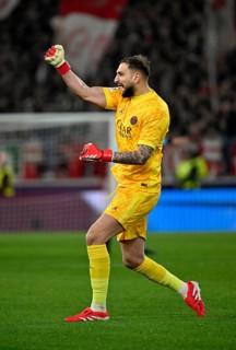 Goal celebration Goalkeeper Gianuigi Donnarumma FC Paris Saint-Germain PSG (01) Gesture Gesture