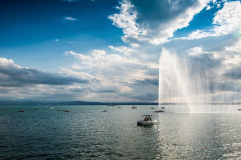 Sunset, Friedrichshafen, Lake Constance, Baden-Württemberg, Germany, Europe