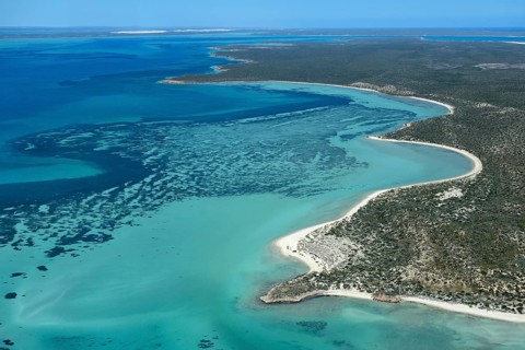 Dirk Hartog Island, named after the Dutch navigator of the same name, aerial view, Shire of Shark