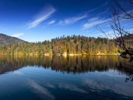 Autumn atmosphere at Hechtsee lake near Kufstein, Tyrol, Austria, Europe