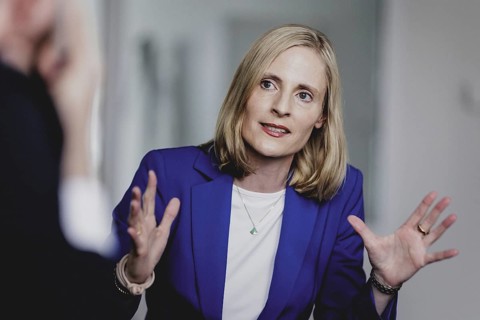 Marie-Christine Ostermann, President of the Association of Family Entrepreneurs, recorded during an