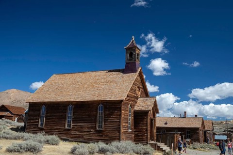 Bodie, California - The Methodist Church at Bodie State Historic Park. The park preserves the