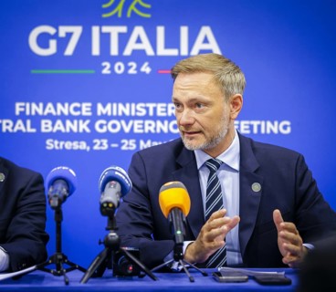 G7 Finance Ministers Meeting in Stresa. Christian Lindner (FDP), Federal Minister of Finance, here