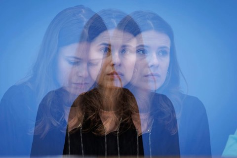 Luisa Neubauer, climate protection activist, recorded at a press conference on new constitutional
