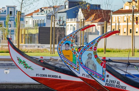 Moliceiro boats, Aveiro, Portugal, Europe