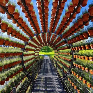 Scented tunnel, a work of art and a beam bridge by Ólafur Elíasson, Autostadt, Volkswagen AG,