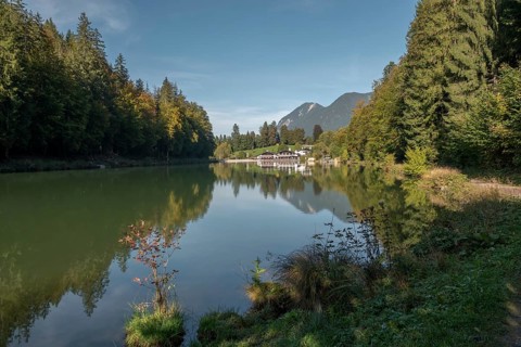 Gasthaus am Rießersee, Garmisch-Partenkirchen, Werdenfelser Land, Oberland, Bavaria, Germany,