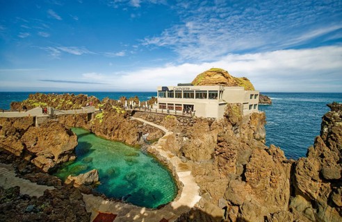 Natural swimming pools in volcanic rock, Cachalote restaurant, lava pools, natural swimming pools,