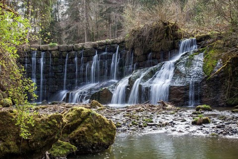 Gerats Waterfall, Gerats, Rettenberg, Oberallgäu, Allgäu, Bavaria, Germany, Europe