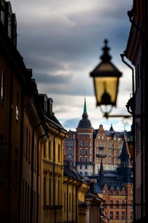 Houses in an alley of Gamla Stan, old town, centre, attraction, famous, city centre, city trip,