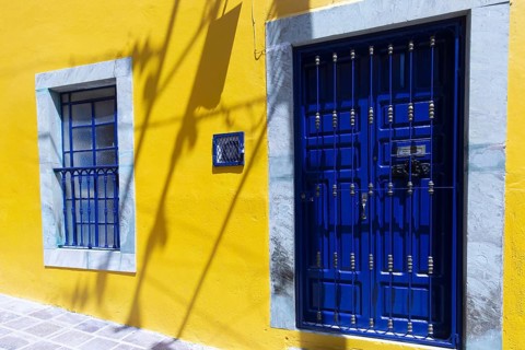 Guanajuato, Mexico, scenic colorful streets in historic city center, Central America
