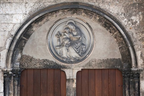 Relief of Mary with the Christ Child at the former cathedral parish church of St Ulrich, 16th