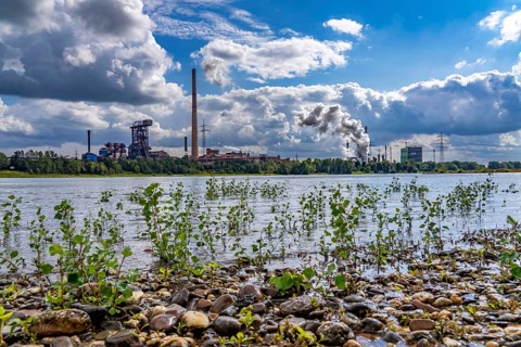 Duisburg-Hüttenheim steelworks, Hüttenwerke Krupp-Mannesmann, HKM, blast furnace B, coking plant,