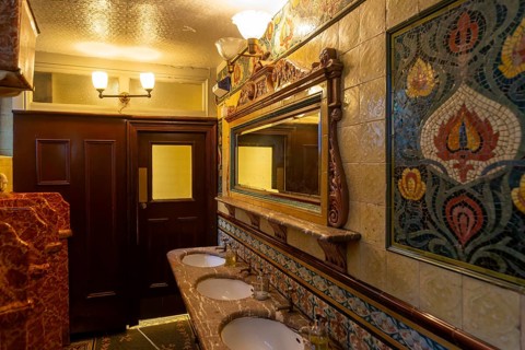 Grade 1 listed interior of the Philharmonic Dining Rooms public house, Hope Street, Liverpool,