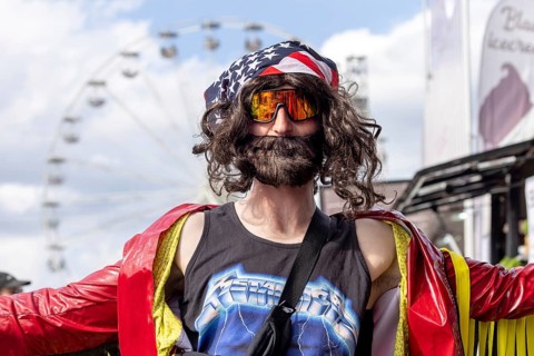 Adenau, Germany, 8 June 2024: Fans enjoy Rock am Ring Festival. The festival takes place at the