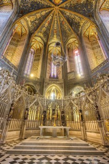 Choir and high altar in St Cecilia's Cathedral, Albi, Tarn department, France, Europe