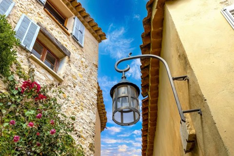 France, French Riviera, Eze Village scenic views and old town streets, Europe