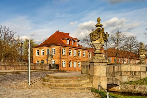 The Schlossstrasse in Ludwigslust, Mecklenburg-Vorpommern, Germany, Europe