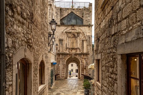 The old town centre of Korcula, Croatia, Europe