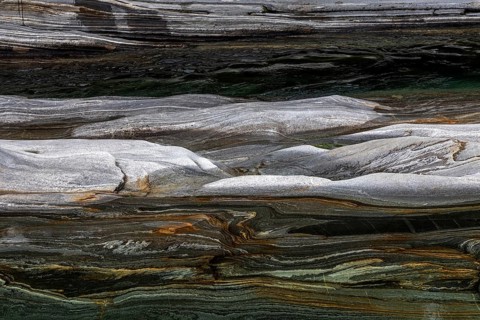 Rocks, rock structures, Verzasca River, near Lavertezzo, Verzasca Valley, Valle Verzasca, Canton