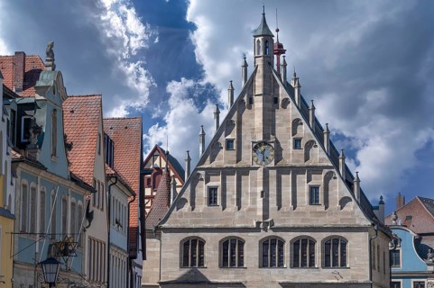 Gable of the Old Town Hall, Weißenburg, Middle Franconia, Bavaria, Germany, Europe