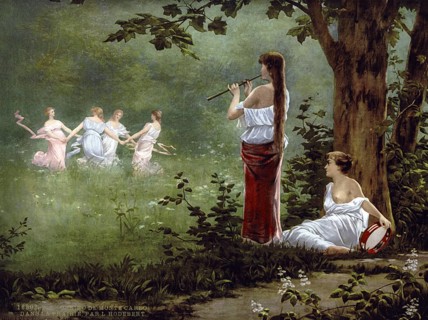 Dans la Prairie, by L. Hodebert, Painting in the entrance to the Casino, Monaco, Monte Carlo,