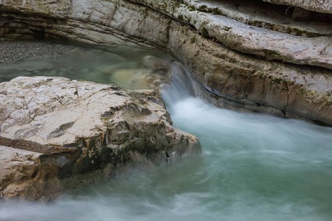 Rocks and clear water, Taugl creek, Bad Vigaun, Austria, Europe