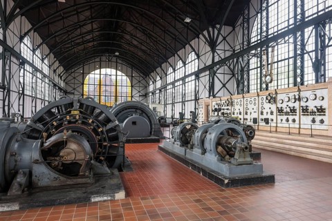 Dortmund, North Rhine-Westphalia, Germany - Machine hall. LWL Zollern Colliery Industrial Museum.