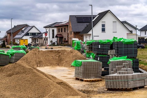 The resettlement site of the 5 villages from the Garzweiler II opencast lignite mining area,