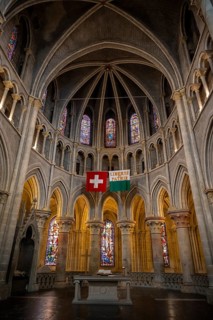 Notre-Dame Cathedral, former episcopal church of the diocese of Lausanne, today the main reformed