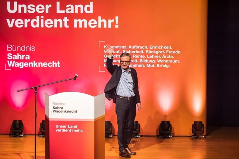 Thomas Geisel, MEP. Election event of the Alliance Sahra Wagenknecht party for the 2025 Bundestag