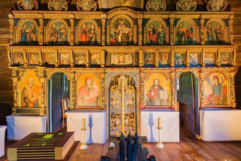 Open-air museum Stará Lubovna, Slovakia Wooden church of the Archangel Michael