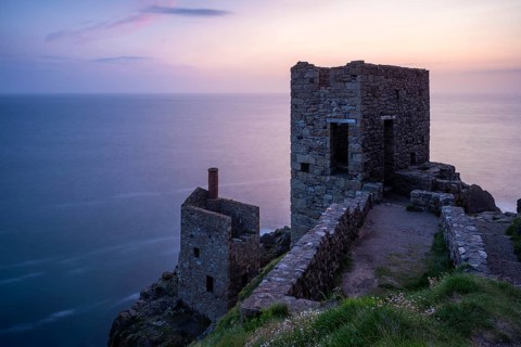 The ruins of the Crowns Engine Houses of the Botallack Mine, also known as the Crown Mine. In the