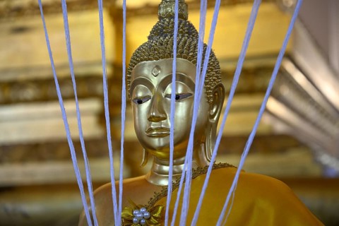 Buddha statue, Wat Phra Si Sanphet, Buddhist temple, Ayutthaya, Ayutthaya province, Thailand, Asia