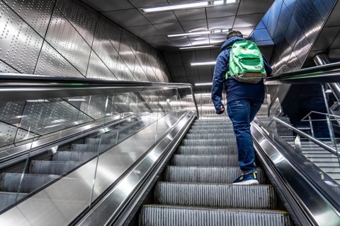 Modern underground station of the Wehrhahn line, Benrather Straße, 6 new stations, opened in 2016,