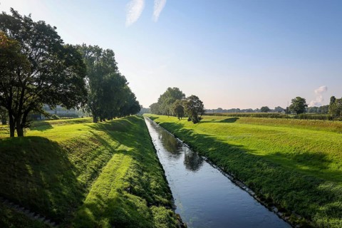 Dinslaken, North Rhine-Westphalia, Germany - The Emscher has been completely free of wastewater