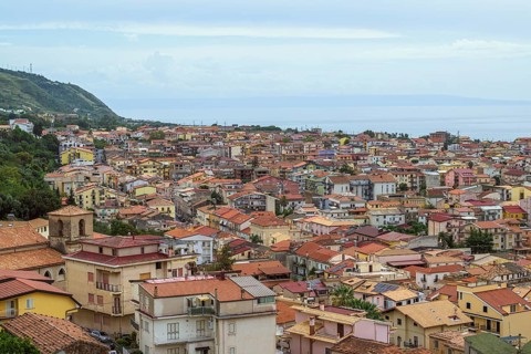 View on Amantea, Calabria, Italy, Europe
