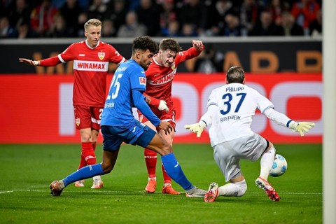 Penalty area scene, Goal area scene Goal shot Action Goal chance Angelo Stiller VfB Stuttgart (06)