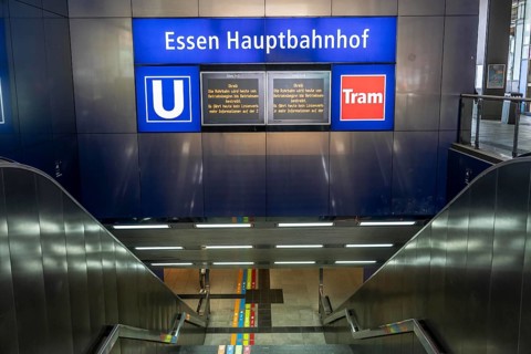 Nationwide warning strike by the trade union Verdi, in the public sector, as here in Essen, at the