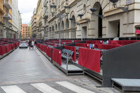 Grandstand, Semana Santa, Granada, Spain, Europe