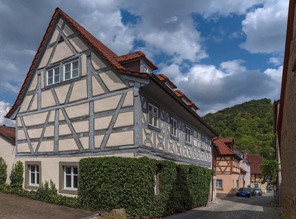 Historic, Franconian half-timbered house, 17th/18th century Zeil am Main, Lower Franconia, Bavaria,
