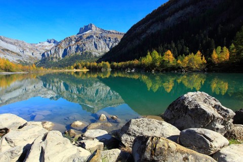 Lac de Derborence, Valais, Switzerland, Europe