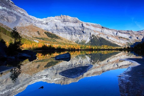 Lac de Derborence, Valais, Switzerland, Europe