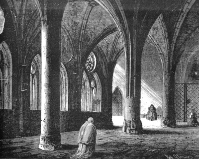 The Cloister of Constance Cathedral, 1869, Germany, Historic, digitally restored reproduction of an