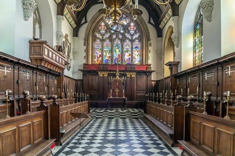 Interior of the Chapel of University College, University of Oxford, Oxford, Oxfordshire, England,