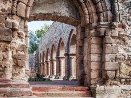 Ruins of the monastery church, Memleben Monastery and Imperial Palace, Memleben, Saxony-Anhalt,